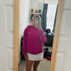 pink champion hoodie